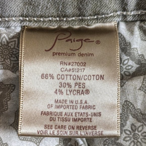 PAIGE Women's Straight Leg Verdugo Jegging Jeans  Size 27 Sage Green - Picture 7 of 8